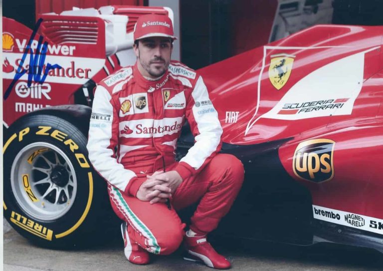 Fernando Alonso foto autografata 21 x 30 cm – hand signed con certificato di autenticità fa01