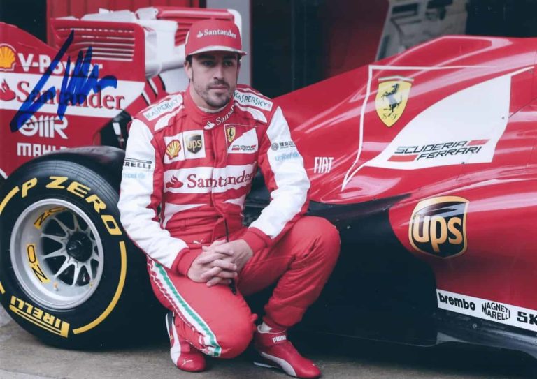 Fernando Alonso foto autografata 21 x 30 cm – hand signed con certificato di autenticità fa02