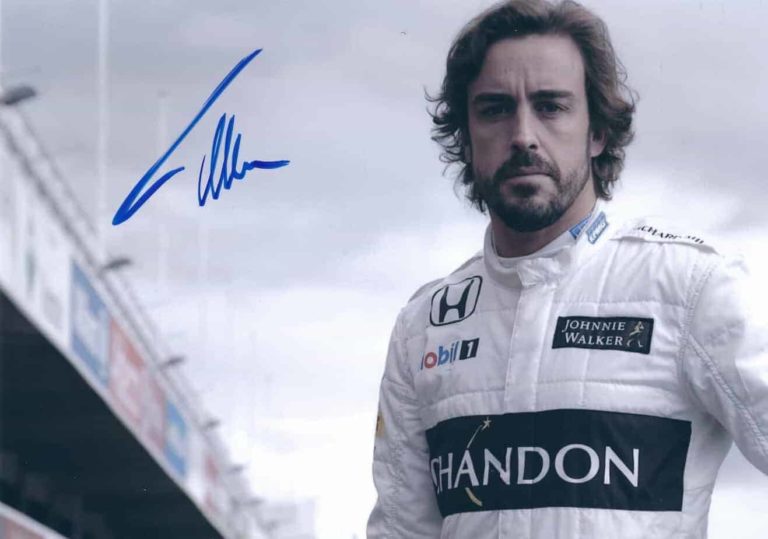 Fernando Alonso foto autografata 21 x 30 cm – hand signed con certificato di autenticità fa03