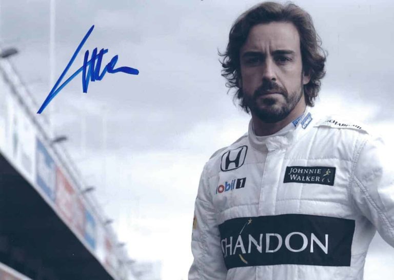 Fernando Alonso foto autografata 21 x 30 cm – hand signed con certificato di autenticità fa04