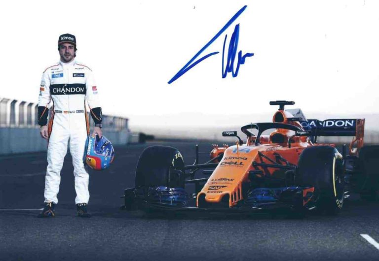 Fernando Alonso foto autografata 21 x 30 cm – hand signed con certificato di autenticità fa07