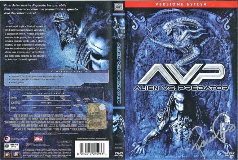 Raoul Bova Dvd Alien Vs Predator Hand Signed – autografato