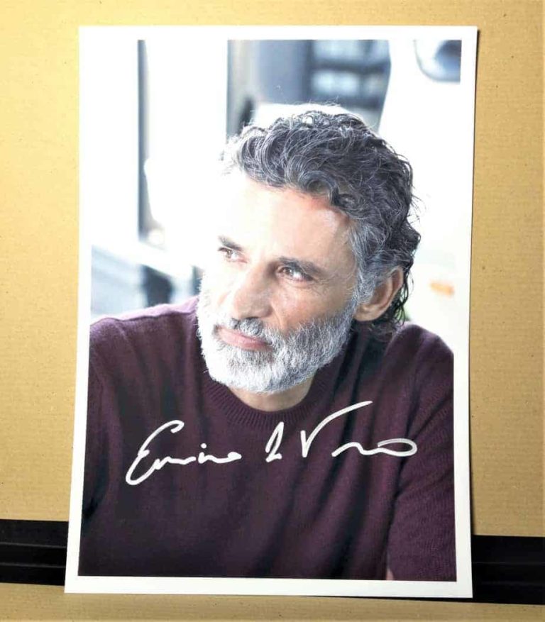 Enrico Lo Verso Hand Signed Autografato COA 14×21 cm elv03