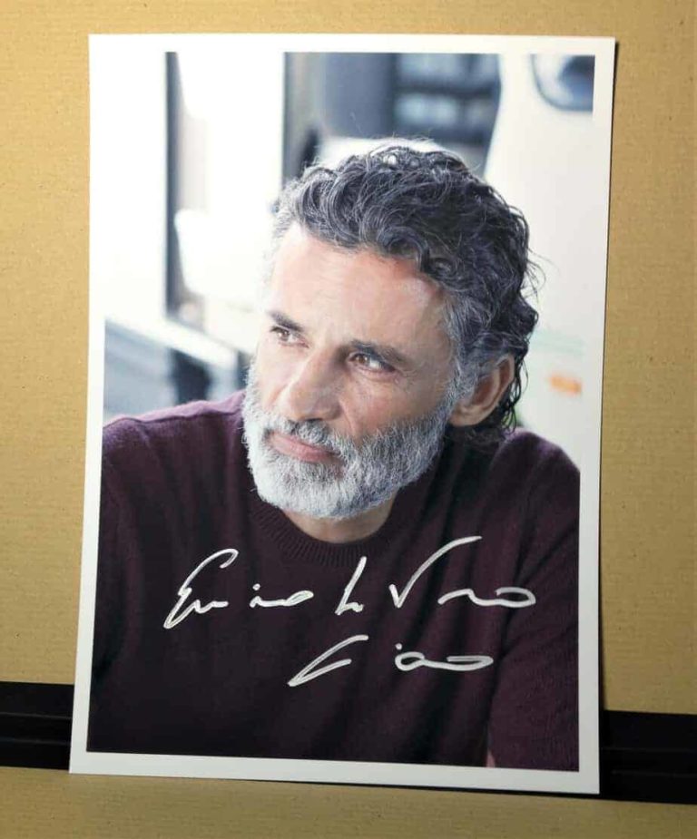 Enrico Lo Verso Hand Signed Autografato COA 14×21 cm elv04