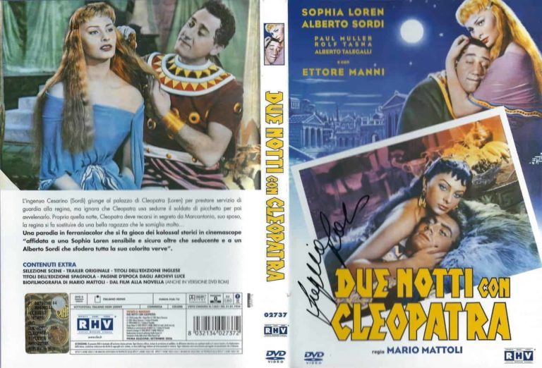 Sophia Loren – Due Notti Con Cleopatra DVD Hand Signed Autografato COA