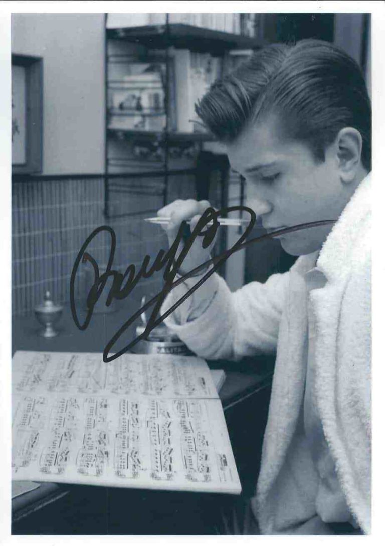 Bobby Solo Foto Autografata Autografo Original signed 14x21CM COA 024564