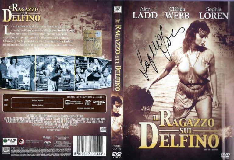 Sophia Loren – Il ragazzo sul Delfino DVD Hand Signed Autografato COA