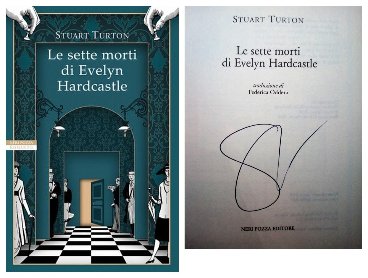 Le sette morti di Evelyn Hardcastle - libro autografato da Stuart Turton