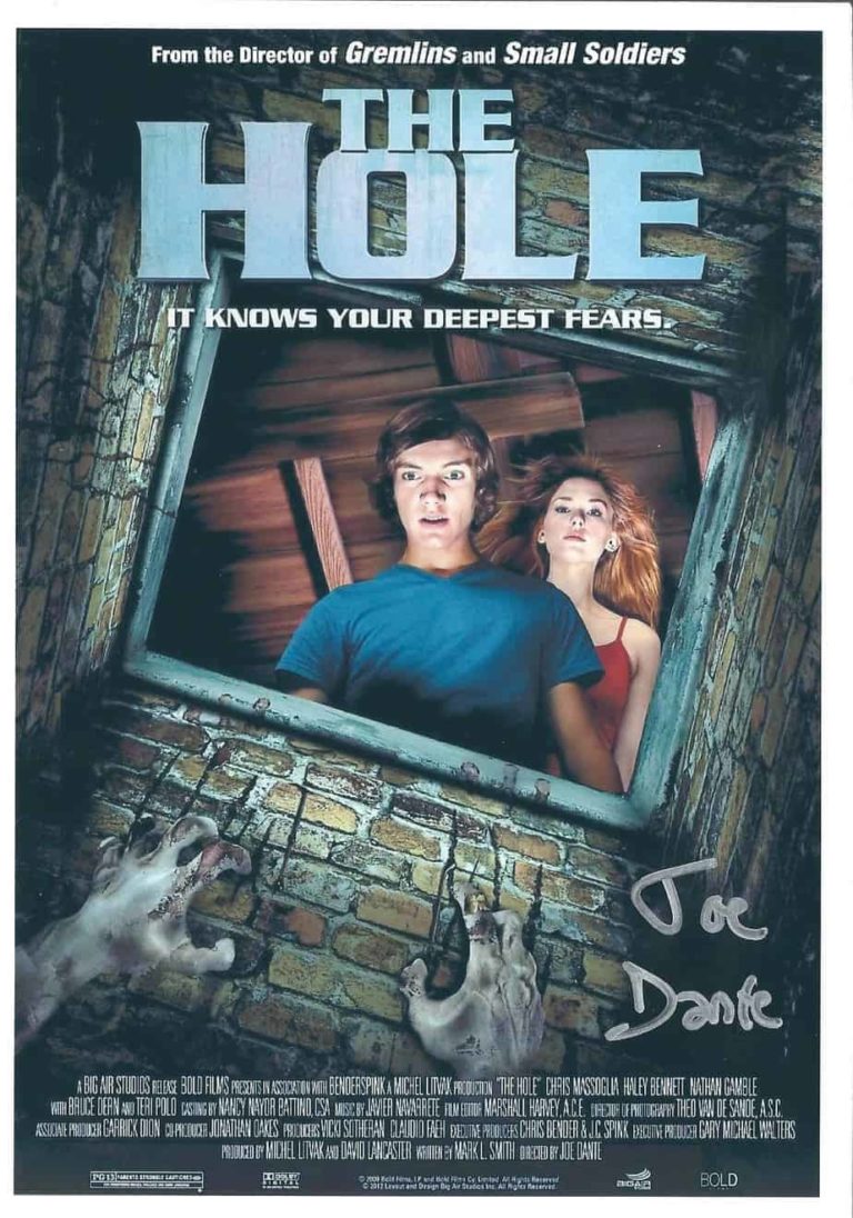 JOE DANTE: card 14x21cm The Hole – Hand Signed – Autografato