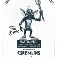 JOE DANTE: card 14x21cm Gremlins (vers.1) - Hand Signed - Autografato