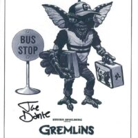 JOE DANTE: card 14x21cm Gremlins (vers.2) - Hand Signed - Autografato
