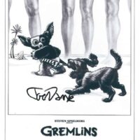 JOE DANTE: card 14x21 cm Gremlins (vers3) - Hand Signed - Autografata