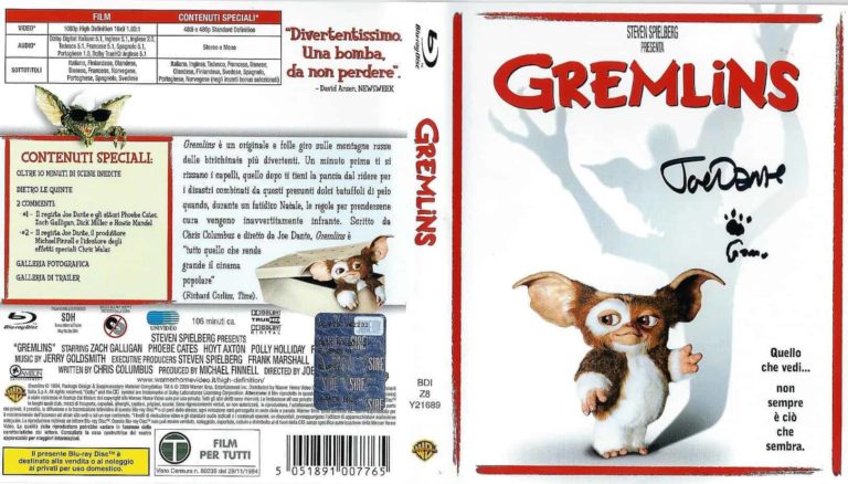 JOE DANTE: blu-ray Gremlins – Hand Signed – Autografato (02)