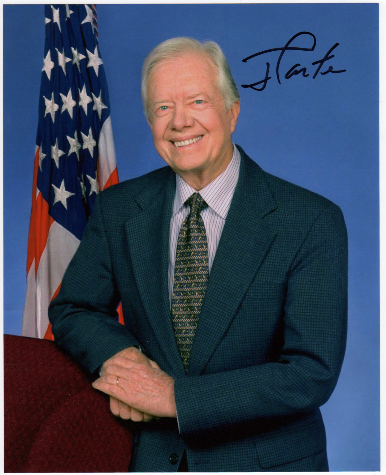 Jimmy Carter hand signed photo 20×25 cm – foto autografata ...