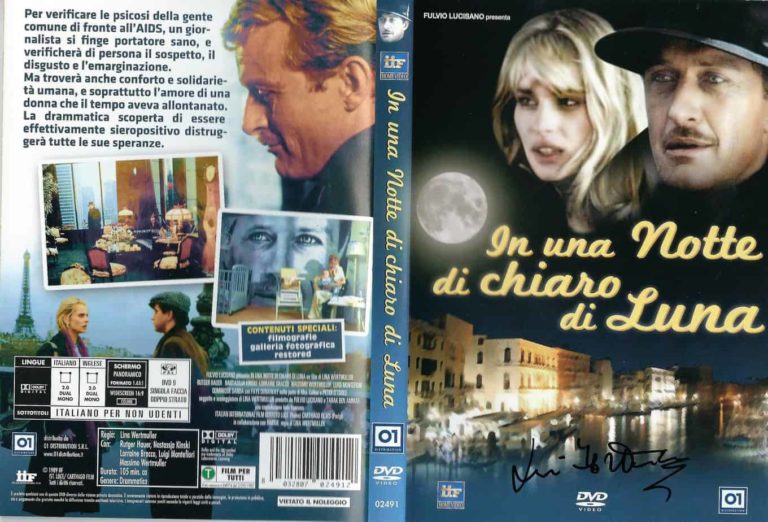 Lina Wertmuller : IN UNA NOTTE DI CHIARO DI LUNA dvd – Hand Signed Autografata (lw19-01)