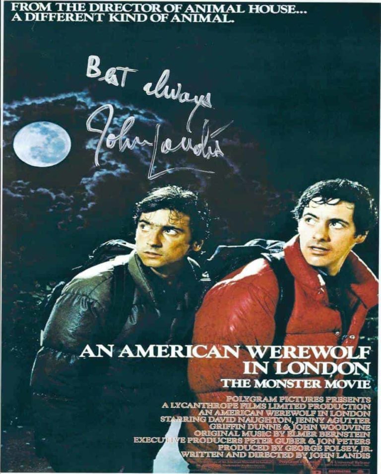 John Landis – An american werewolf in London – hand signed photo 20x25cm