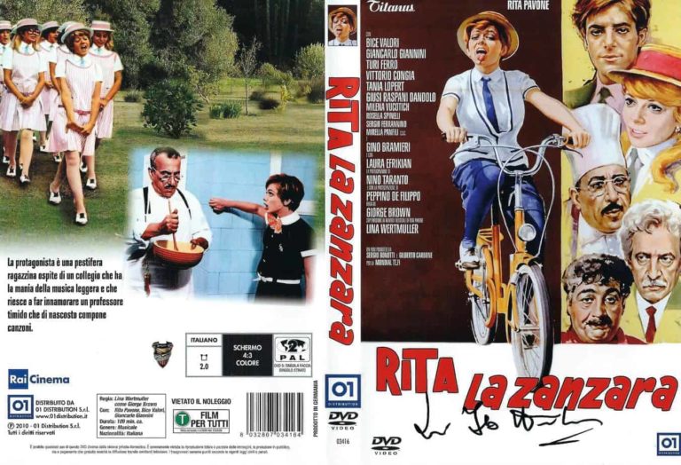 Lina Wertmuller : RITA LA ZANZARA dvd – Hand Signed Autografata (lw19-05)
