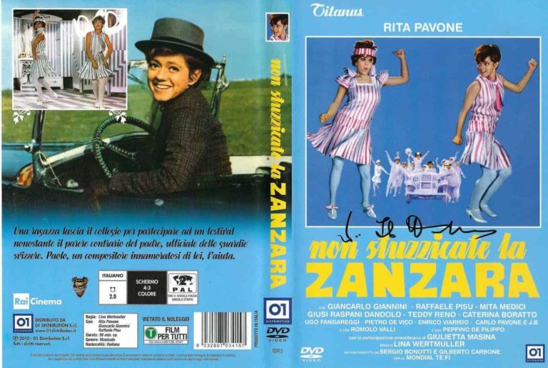 Lina Wertmuller : NON STUZZICATE LA ZANZARA dvd – Hand Signed Autografata (lw19-06)