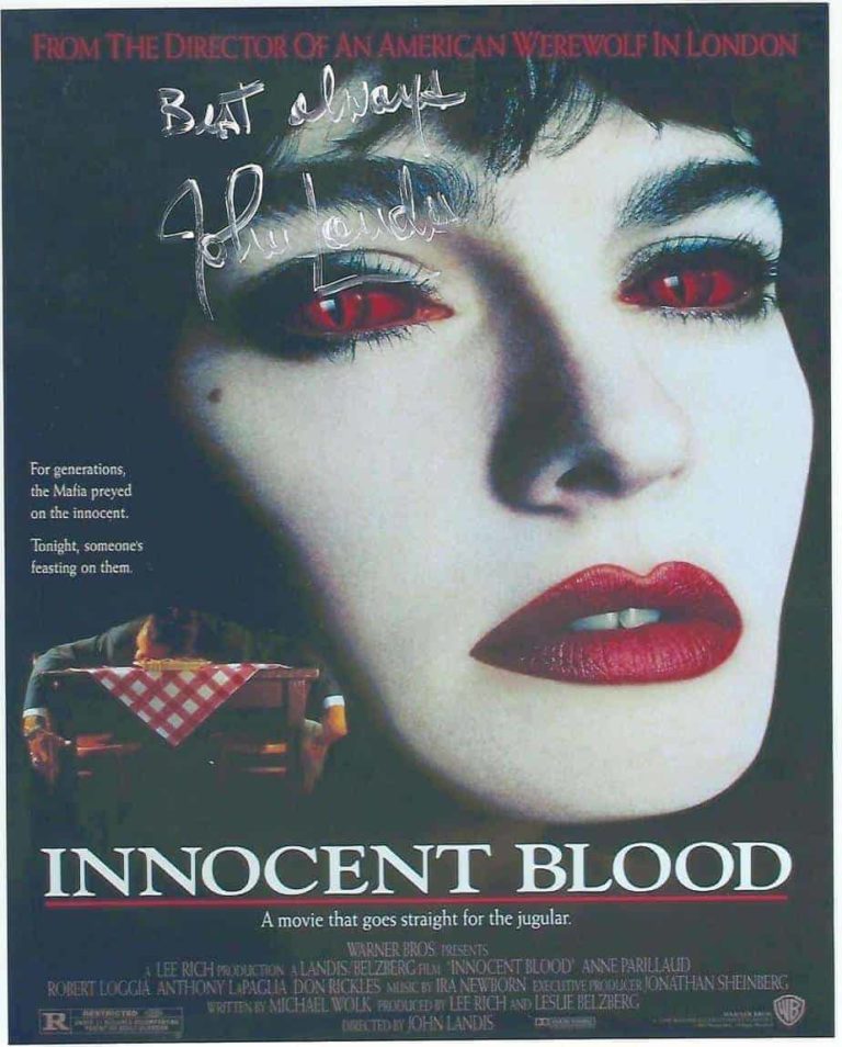 John Landis – Innocent Blood – hand signed photo 20x25cm