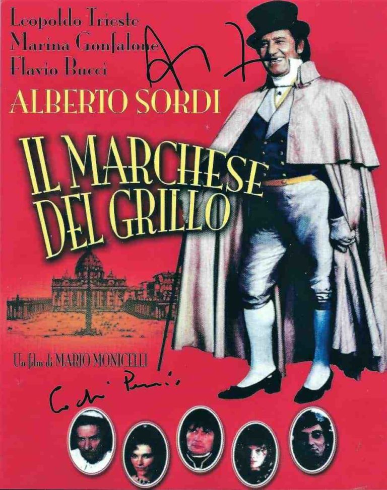 Cochi Ponzoni e Flavio Bucci: IL MARCHESE DEL GRILLO Foto 20x25cm – Hand Signed Autografata