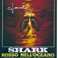 Lamberto Bava: foto 20X25cm SHARK ROSSO NELL'OCEANO - hand signed autografata