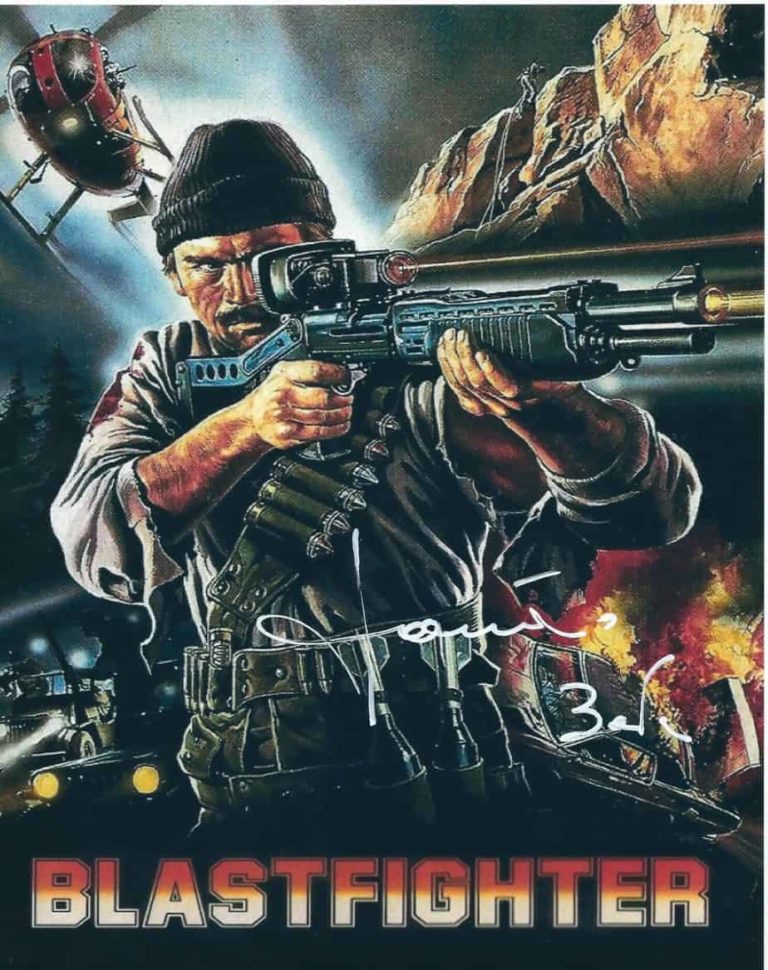 Lamberto Bava: foto 20X25cm BLASTFIGHTER – hand signed autografata