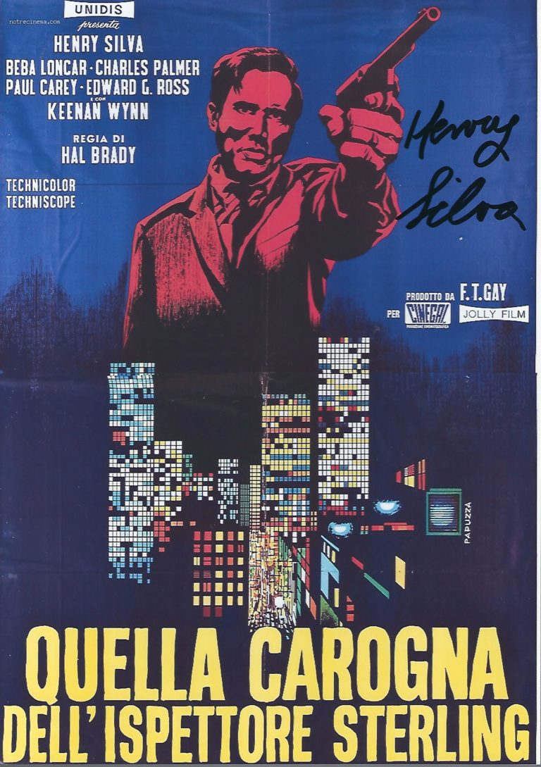 Henry Silva – QUELLA CAROGNA DELL’ISPETTORE STARLING – hand signed photo 21×29 cm ahs07
