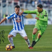 Ledian Memushaj - Soccer Pescara hand signed photo - foto autografata 20x25cm