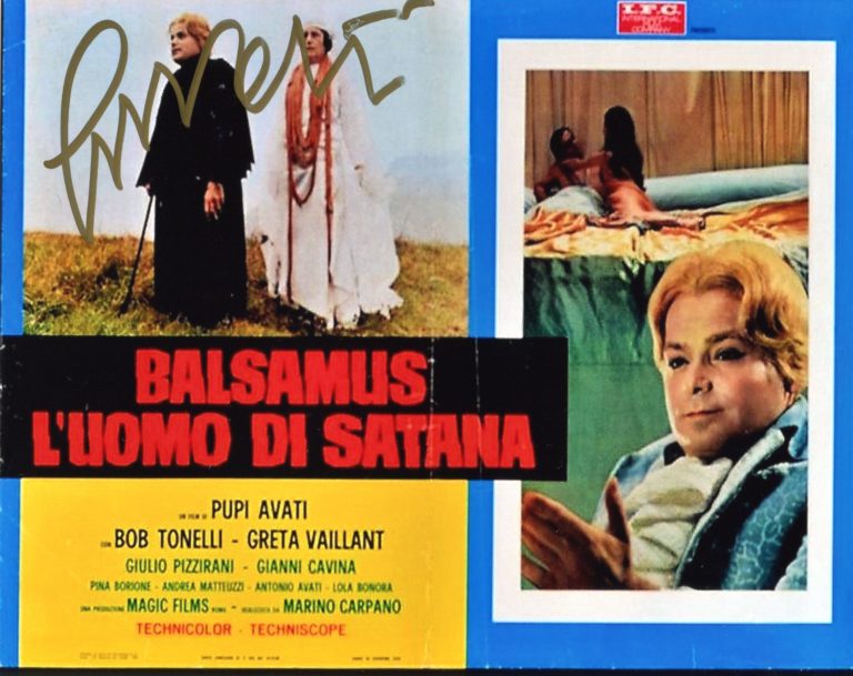 Pupi Avati Balsamus, l’uomo di Satana (Blood Relations, 1968) – hand signed photo 20x25cm foto autografata