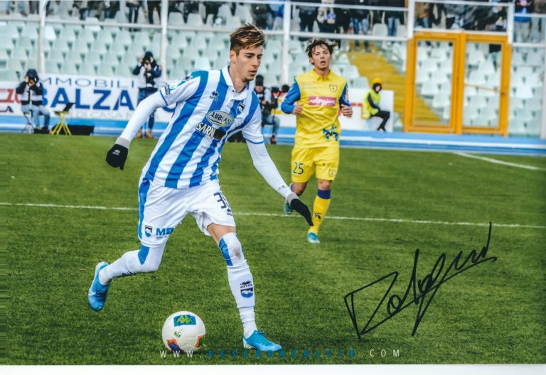 Filippo Melegoni – Soccer Pescara hand signed photo – foto autografata 29x21cm