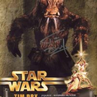 Tim Dry - J'Quille in Star Wars - Hand Signed Photo 20X25CM foto autografata