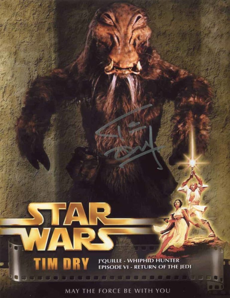 Tim Dry – J’Quille in Star Wars – Hand Signed Photo 20X25CM foto autografata