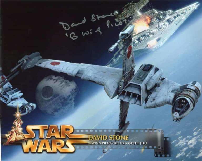 David Stone – Star Wars Return of the Jedi  – Hand Signed Photo 20X25CM foto autografata