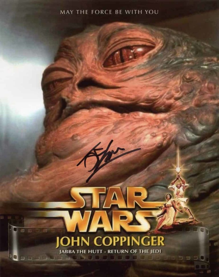 John Coppinger – Star Wars Return of the Jedi Jabba The Hutt – Hand Signed Photo 20X25CM foto autografata