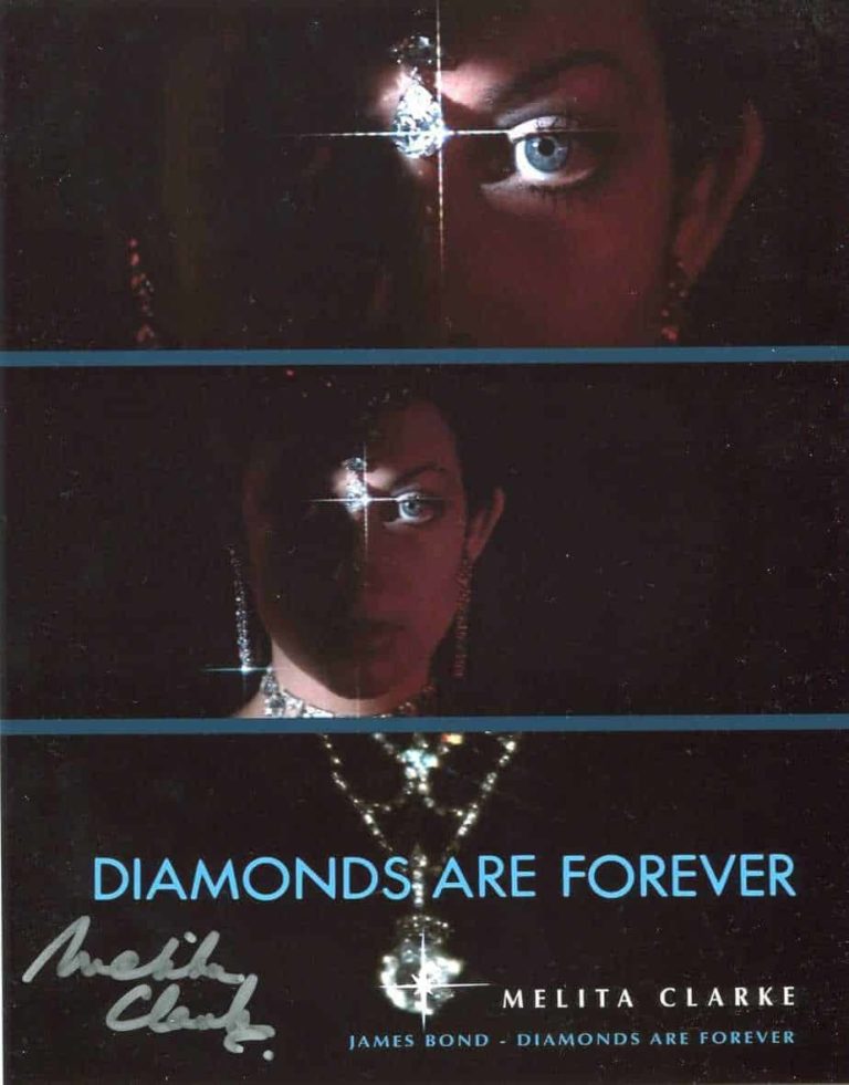 Melita Clarke – “Diamonds Are Forever” hand signed photo “Diamond Girl”- foto autografata 20x25cm