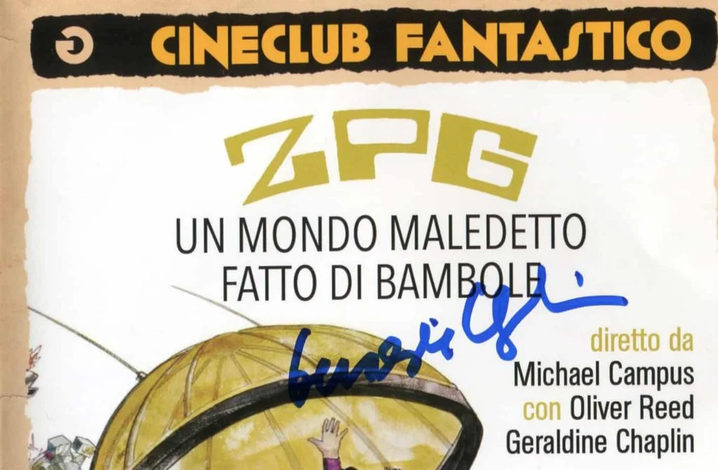 Geraldine Chaplin "Un mondo maledetto fatto di bambole (ZPG)" - dvd hand signed autografato (001)