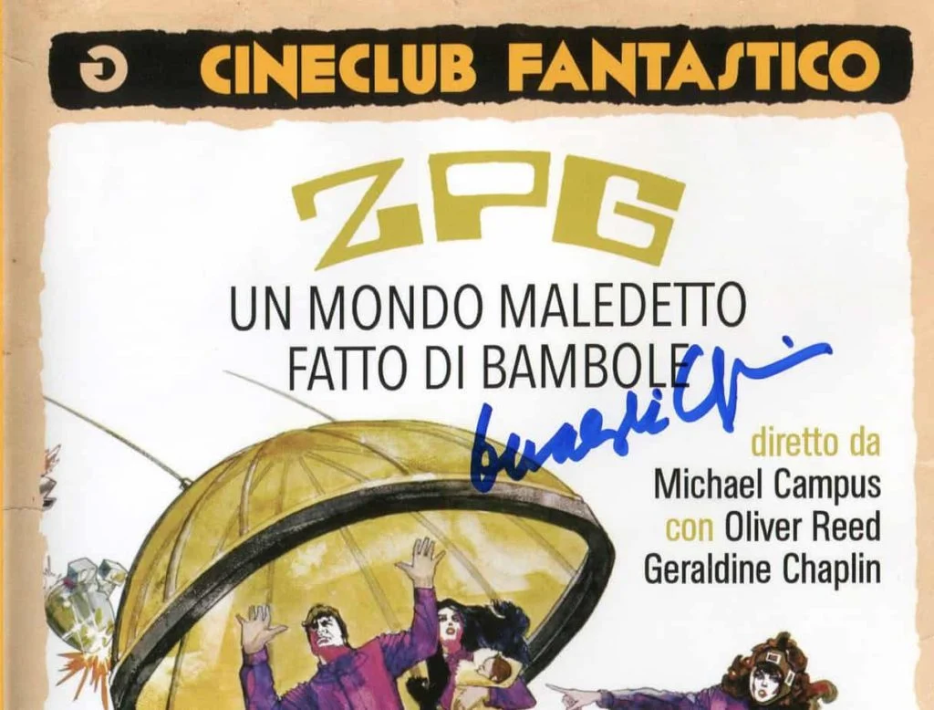 Geraldine Chaplin "Un mondo maledetto fatto di bambole (ZPG)" - dvd hand signed autografato (002)