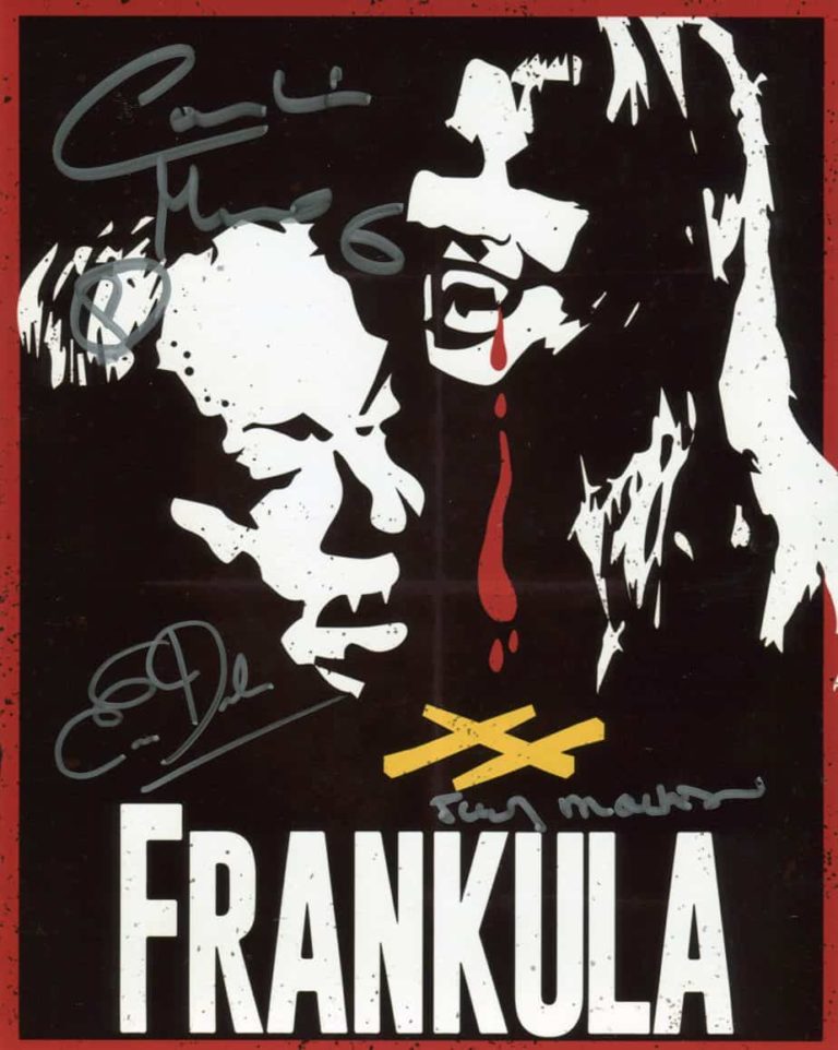 Caroline Munro, Judy Matheson and Emma Dark (Frankula) – photo hand signed 20x25cm foto autografata s054