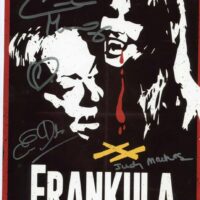 Caroline Munro, Judy Matheson and Emma Dark (Frankula) - photo hand signed 20x25cm foto autografata s055