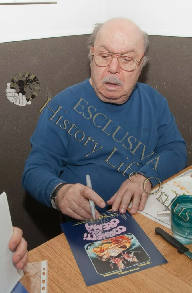 Lino Banfi - Mariangela D'Abbraccio - Cornetti alla crema - foto autografata 20x25