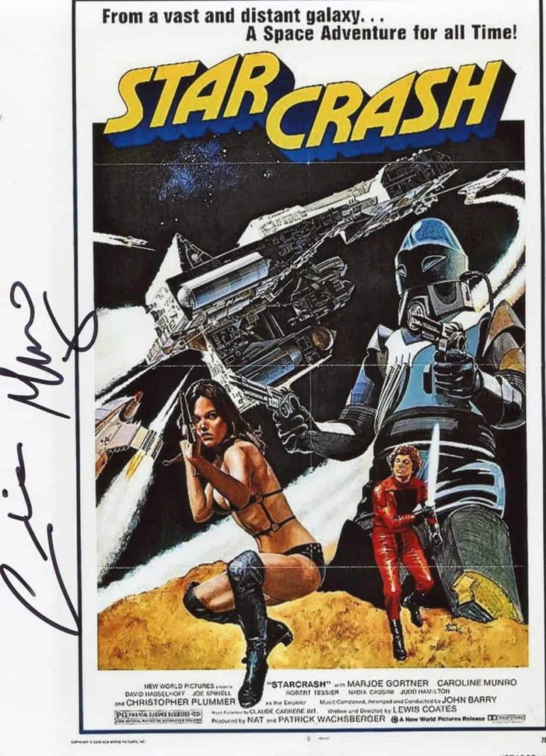 Caroline Munro – STAR CRASH – photo hand signed 20x25cm foto autografata s088