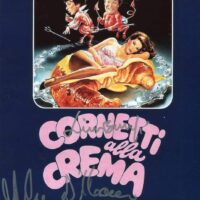 Lino Banfi - Mariangela D'Abbraccio - Cornetti alla crema - foto autografata hand signed photo 20x25