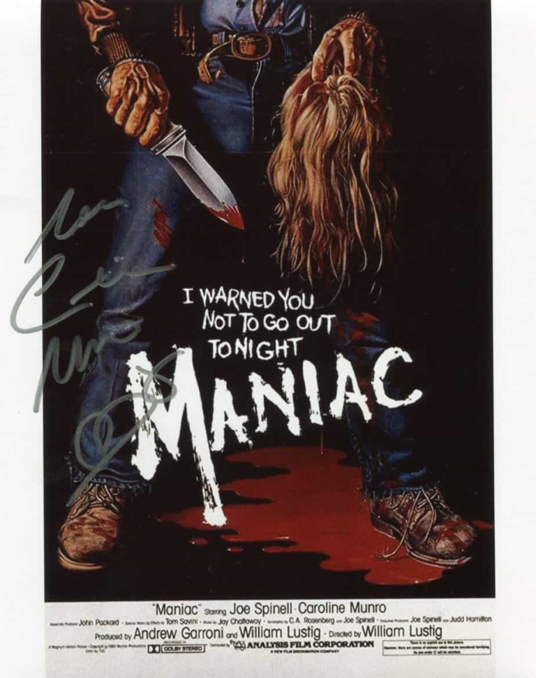 Caroline Munro – MANIAC – photo hand signed 20x25cm foto autografata s104