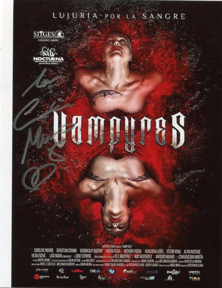 Caroline Munro – VAMPYRES – photo hand signed 20x25cm foto autografata s108