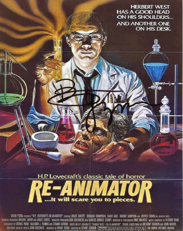 Brian Yuzna – Re-Animator – hand signed photo 20x25cm foto autografata s20-146