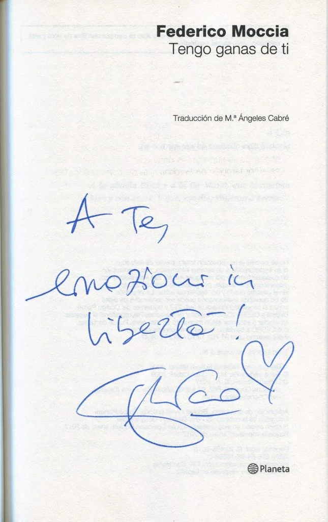 Federico Moccia - Tengo ganas de ti - libro autografiado - hand signed book - libro autografato
