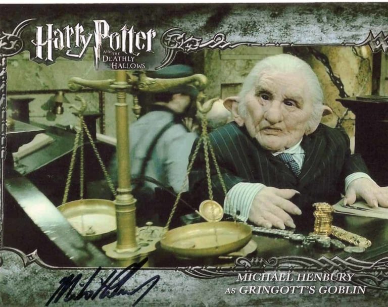 Michael Henbury – Goblin in Harry Potter – Hand Signed Photo 20X25CM foto autografata s195
