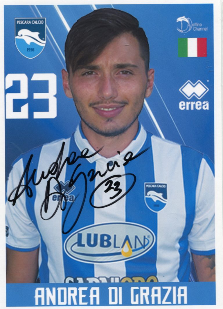 Andrea Di Grazia – hand signed photo – foto autografata 14x21cm