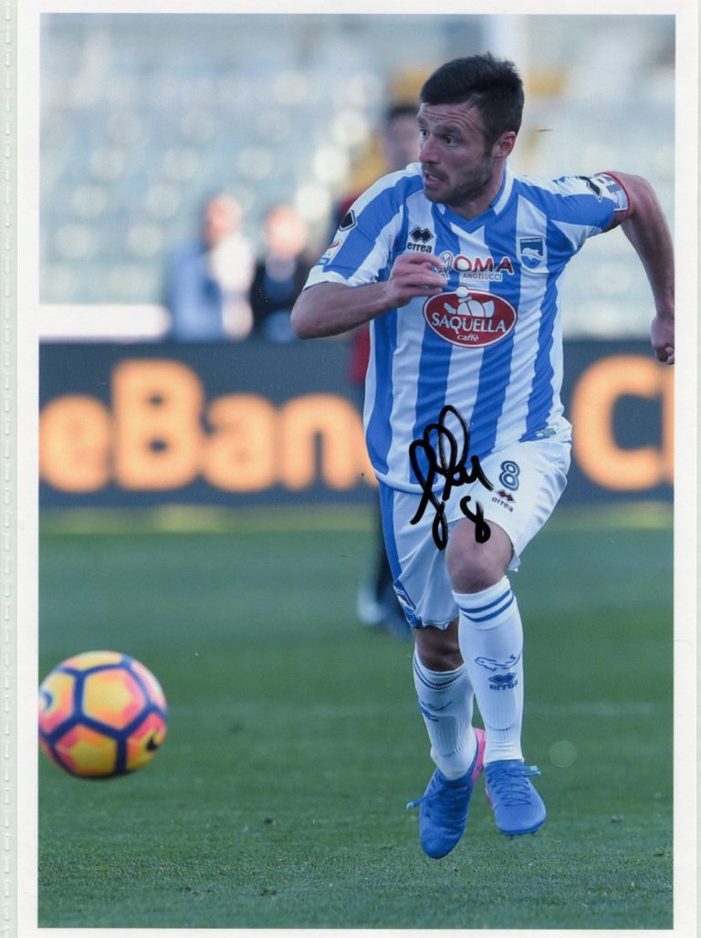 Ledian Memushaj – hand signed photo – foto autografata 14x21cm
