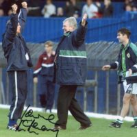 Lawrie McMenemy - hand signed photo 20x25cm foto autografata (sa20b10-012)